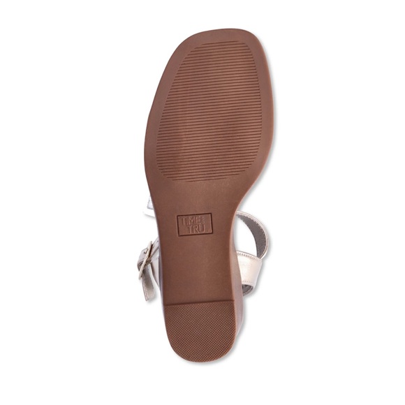 NWT! Time and Tru Women's Mid-Heel Gold Knot Wedge Sandals Size 9 - Picture 5 of 13
